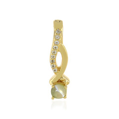 Pendentif en argent et Chrysobéryl œil-de-chat