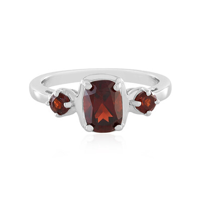 Bague en argent et Grenat du Mozambique
