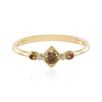 Bague en or et Diamant chocolat I2