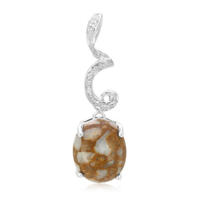 Pendentif en argent et Quartz Dinosaure