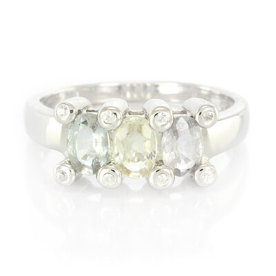 Bague en argent et Tourmaline cuprifère