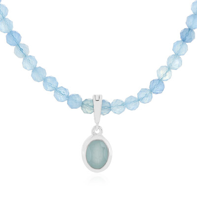 Collier en argent et Aigue-marine