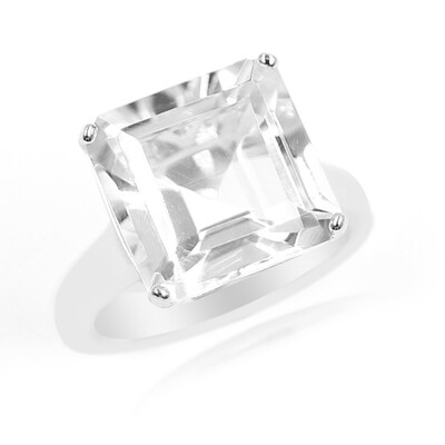 Bague en argent et Quartz blanc
