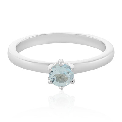 Bague en argent et Topaze bleu ciel