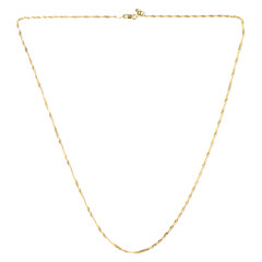 Collier mailles Singapour – 61 cm (ajustable) – argent plaqué or jaune