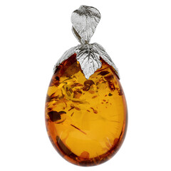 Pendentif en argent et Ambre baltique