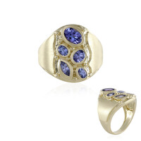 Bague en or et Tanzanite AAA (de Melo)