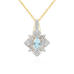 Collier en argent et Aigue-marine