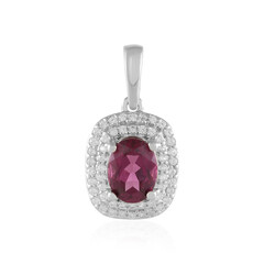 Pendentif en argent et Grenat du Malawi