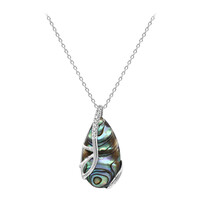 Collier en argent et Coquillage d'Abalone