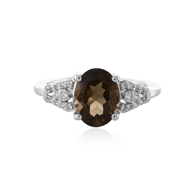 Bague en argent et Quartz fumé