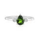 Bague en argent et Diopside de Russie