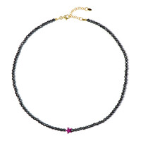 Collier en argent et Hématite pourpre