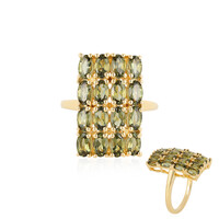 Bague en argent et Moldavite