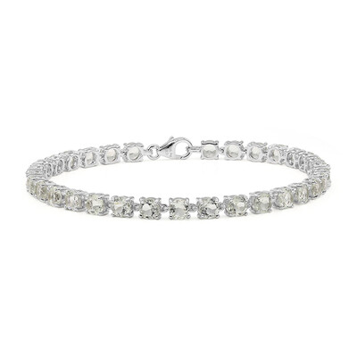 Bracelet en argent et Améthyste verte