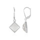 Boucles d'oreilles en argent et Quartz blanc (MONOSONO COLLECTION)