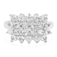 Bague en argent et Topaze blanche