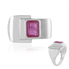 Bague en argent et Saphir rose de Madagascar (de Melo)