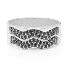 Bague en argent et Spinelle noir