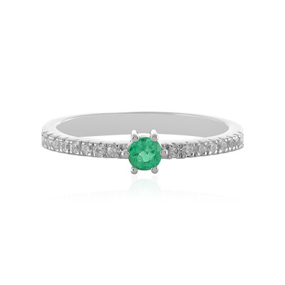 Bague en argent et Emeraude d'Ethiopie