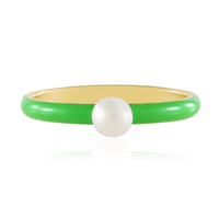 Bague en argent et Perle blanche de culture d'eau douce