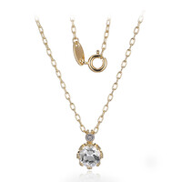 Collier en laiton et Topaze blanche (Juwelo Style)