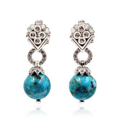 Boucles d'oreilles en argent et Turquoise (Dallas Prince Designs)