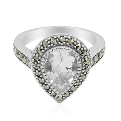 Bague en argent et Topaze blanche