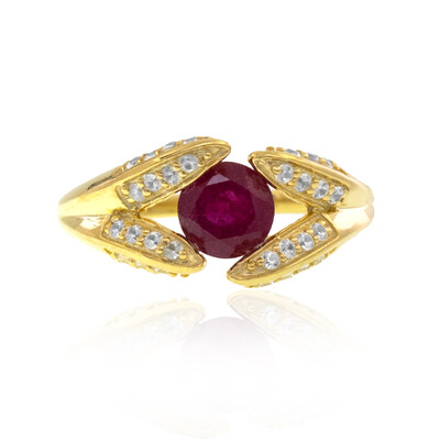 Bague en argent et Rubis de Madagascar