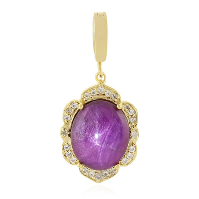 Pendentif en argent et Rubis étoilé de Channapatna