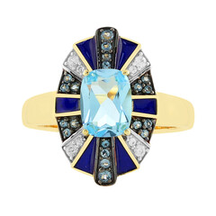 Bague en argent et Topaze bleu ciel