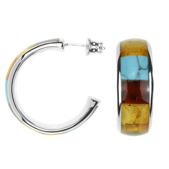 Boucles d'oreilles en argent et Pierre fine