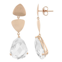 Boucles d'oreilles en argent et Quartz blanc (TPC)