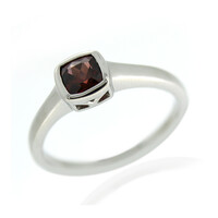 Bague en argent et Grenat du Mozambique