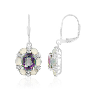 Boucles d'oreilles en argent et Quartz mystique vert