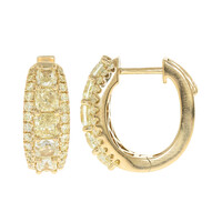 Boucles d'oreilles en or et Diamant SI2 jaune (CIRARI)
