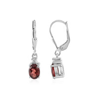 Boucles d'oreilles en argent et Grenat du Mozambique