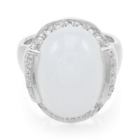 Bague en argent et Calcédoine de Turquie