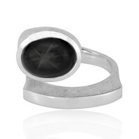 Bague en argent et Diopside étoilé d'Inde