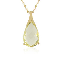 Collier en argent et Quartz citron