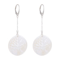 Boucles d'oreilles en argent et Nacre