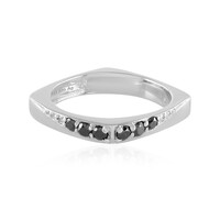 Bague en argent et Diamant noir (de Melo)