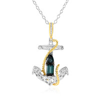Collier en argent et Indicolite (Gems en Vogue)