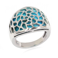 Bague en argent et Turquoise bleue de Mohavie (Faszination Türkis)