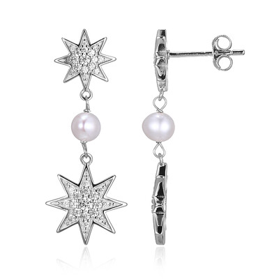 Boucles d'oreilles en argent et Perle de culture d'eau douce