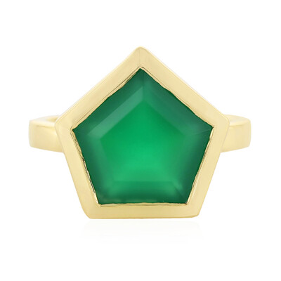 Bague en argent et Onyx vert (MONOSONO COLLECTION)