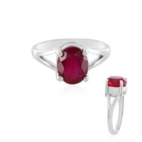Bague en argent et Rubis de Madagascar