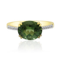 Bague en or et Apatite verte (Tenner Diniz)