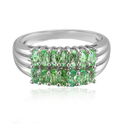 Bague pour homme en argent et Tourmaline Paraïba