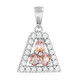 Pendentif en argent et Saphir Padparadscha
